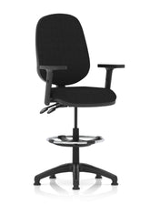 Eclipse Plus II Chair Black Adjustable Arms Hi Rise Kit KC0258 DD
